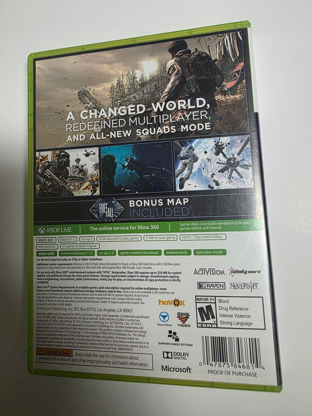 Call of Duty Ghosts Xbox 360 (CIB) *MINT*